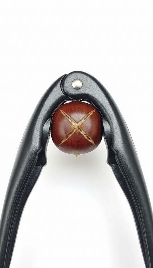 Cascanueces y Cortador de Castañas Profesional - Cuchillas en Cruz