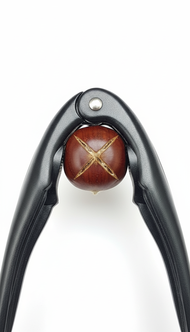 Cascanueces y Cortador de Castañas Profesional - Cuchillas en Cruz